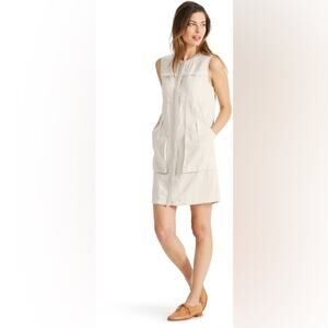 NWOT Nau Flaxible Cargo Shift Dress Tencel Linen Blend Size Small